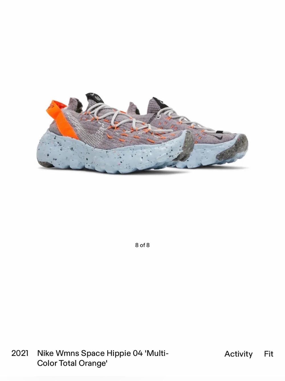 2021 Nike Wmns Space Hippie 04 'Multi- Color Orange”